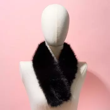 Шарф из искусственного меха, шарф для волос, зимний теплый воротник для волос, утолщенный однотонный лисий мех, защита шеи, женский комплект