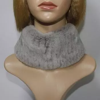 Шарф из меха кролика Рекс, повязка на голову для женщин, зимний теплый мягкий 100% натуральный мех кролика Рекс, шарфы для девочек, модный пушистый шарф из натурального меха Good elasticity серый