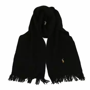 Шарф-кашне RALPH из мериносовой шерсти [POLO LAUREN] мужской 0108630-BLACK [Товар]
