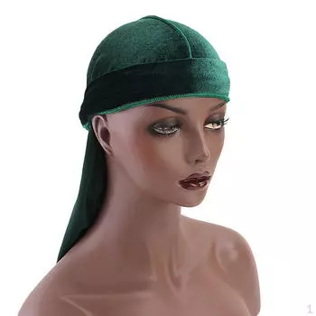 Шарф Loss с удлиненным хвостом, бархатный модный зелёный