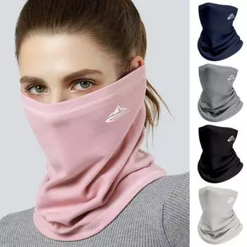 Шарф на шею Ветрозащитный Пыленепроницаемый Однотонный Противоскользящий Цвет Эластичный Универсальные Мягкий Дышащий светло-серый