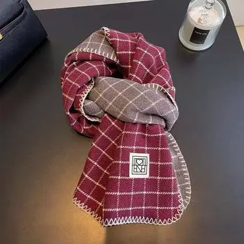 Шарф новый классический теплый модный теплый платок высокого класса Ангола красный корейский вариант простой шарф 45x190cm