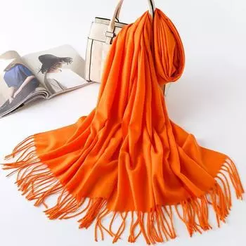 Шарф однотонный зимний шарф женские длинные шарфы для женщин 2023 200x70cm