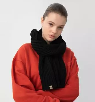 Шарф плотной вязки Norse, черный