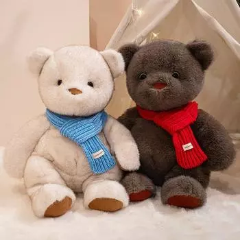 Шарф плюшевый мишка плюшевая игрушка шарф медведь спит с тряпичной куклой подруга детский подарок на день рождения кукла медведь 45cm