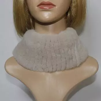 Шарф-повязка из меха кролика рекс для женщин, зимний, теплый, мягкий, из натурального меха кролика рекс, модный пушистый шарф из натурального меха для девочек Good elasticity хаки