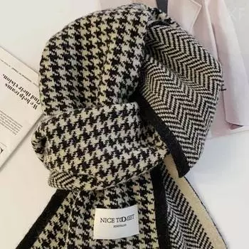 Шарф Qiandongge женский, высокого класса, для зимы, весны и осени, универсальная шаль, вязаный теплый шейный платок 170