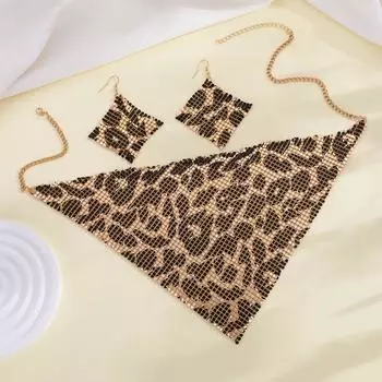 Шарф с блестками, индийский комплект украшений, преувеличенный металлический нагрудник, чокер, ювелирные изделия, подарки красный