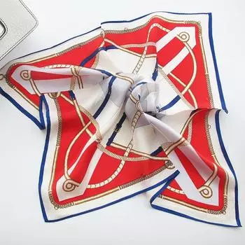 Шарф с цифровой печатью, шелковый шарф, индивидуальное длинное шелковое шелковое маленькое квадратное полотенце с женской печатью 55*55cm