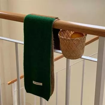 Шарф с цветными блоками для женщин, защита шеи на осень и зиму, милый, для студентов, теплый, вязанный, легко сочетаемый декоративный шарф с цветными блоками 50 * 50cm