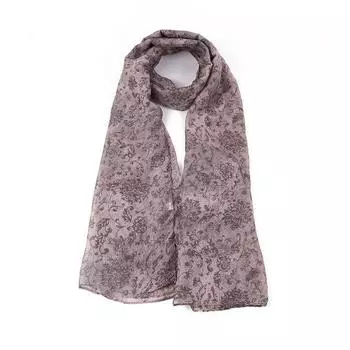 Шарф с цветочным узором из вуали для женщин, легкие модные шарфы на весну и осень-зиму 85*180