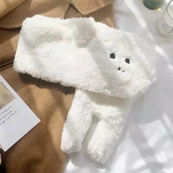 Шарф с милым медведем, зимний, пушистый, милый, для девочек-подростков, студентов, универсальный, теплый, женский шарф one size хаки