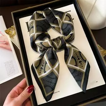 Шарф с надписью «Алфавит Триумфальной арки», шейный платок в сетку, 65 65 см, тонкий, универсальный, на ощупь как хлопок и лен, бархатный шарф 65X65cm (1-3cm error)