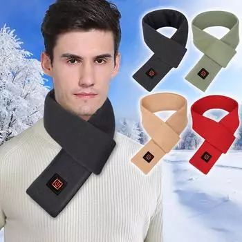 Шарф с подогревом Шарф с подогревом USB Умная зарядка Шарфы для шеи и плеч для мужчин и женщин коричневый