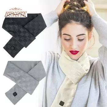 Шарф с подогревом шеи, регулируемая температура, USB Plug-Play, портативная электрическая грелка для шеи, обертка для шеи с подогревом серый