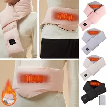 Шарф с подогревом USB Шарф с подогревом USB Умная зарядка Шарфы для шеи и плеч для мужчин и женщин чёрный