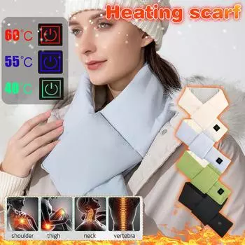 Шарф с подогревом USB Шарф с подогревом USB Умная зарядка Шарфы для шеи и плеч для мужчин и женщин зелёный