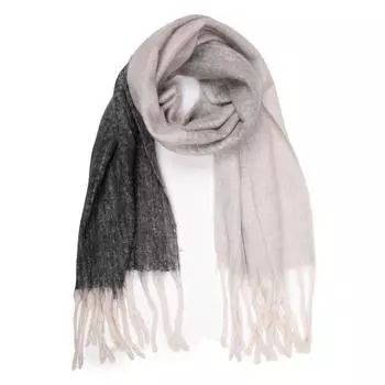 Шарф с трехцветной шерстяной бахромой 50х200 см Женский GERARD PASQUIER 200 бежевый