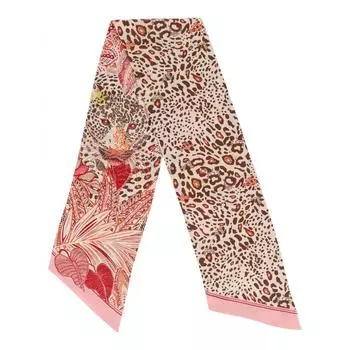 Шарф Salvatore Ferragamo с леопардовым и цветочным принтом, розовый One Size