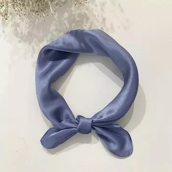 Шарф Шелковое шелковое женское полотенце Чистый цвет Темпераментный шелковый шарф Тонкий маленький квадратный маленький шарф 53x53cm