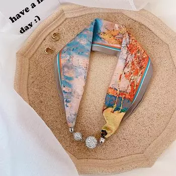 Шарф Variety с магнитными застежками из гематита, колье Lady Classic Scarf, размер: 160cmX6 бежевый