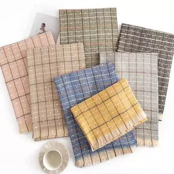 Шарф в клетку с кисточками, новый зимний кремовый шарф для защиты шеи в стиле милой девушки, небольшой теплый сетчатый шарф для поездок на работу 65*190cm