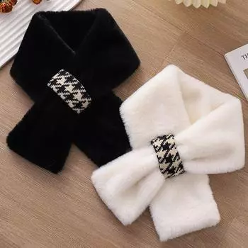 Шарф женский из шерсти кролика Рекс, плюшевый шейный платок, утолщенный, теплый, на осень и зиму, корейская версия, универсальный студенческий шарф