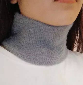 Шарф женский осенне-зимний теплый вязаный лыжная маска шейный платок роскошный однотонный снуд для детей и взрослых синий