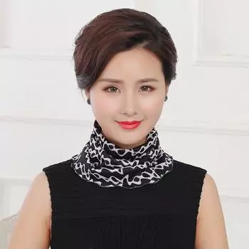 Шарф женский пуловер маленький шелковый шарф универсальная защита шейного отдела позвоночника накладной воротник женский двухслойный шейный платок шейный платок декоративный шарф