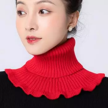 Шарф женский пуловер теплый шейный отдел позвоночника шея чехол универсальный декоративный искусственный воротник вязаный шарф модный шерстяной
