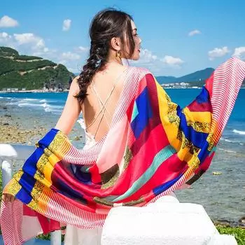 Шарф женский зимние теплые шарфы винтажный богемный этнический стиль шаль накидка пляжное полотенце кисточки 180*90cm