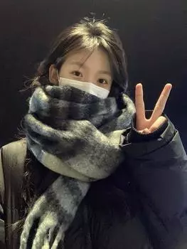 Шарф женский зимний 2024 New Feeling осенне-зимняя атмосфера женский теплый студенческий парный шарф