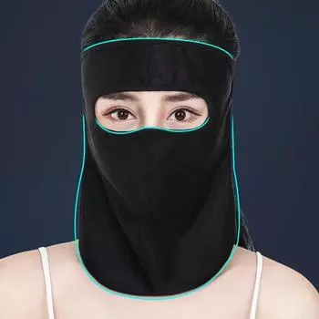 Шарфы для лица с УФ-защитой, Мужская маска для лица для рыбалки, женская маска с вырезом, ледяной шелк, летняя солнцезащитная маска