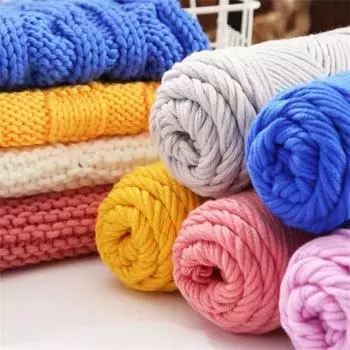 Шарфы ручной работы Мягкие DIY Вязание 100 г Молочная хлопчатобумажная пряжа 8-слойная нить Коренастая шерстяная пряжа для вязания крючком
