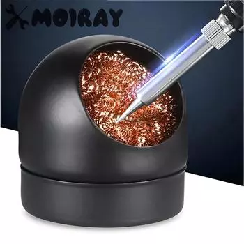 Шарик для чистки паяльника Подставка Держатель Сварка Распайка Пайка Жало паяльника Очиститель медной проволоки Очистка Стальной шарик