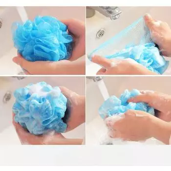 Шарик для ванны 20 г Пенящийся для ванны для взрослых и детей Цветочный скраб для спины Шарик для ванны с цветком для мягкой кожи color randomly/10pcs