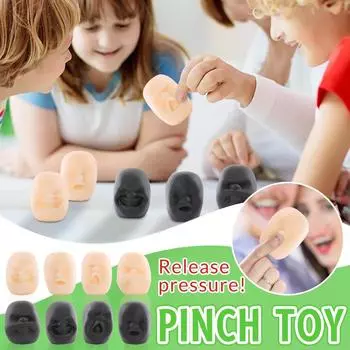 Шарик для вентиляции с человеческим лицом Кукла с человеческим лицом Декомпрессионные артефакты Забавное выражение лица Шутка Люди Щипок Декомпрессионная игрушка One Size