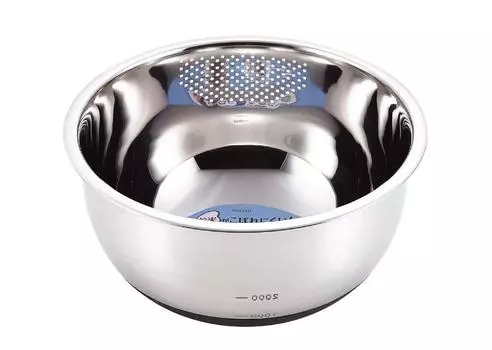 Шарик для зуба из риса Pearl Metal 24 см из нержавеющей стали со шкалой и противоскользящим покрытием Lara Shine H-5334