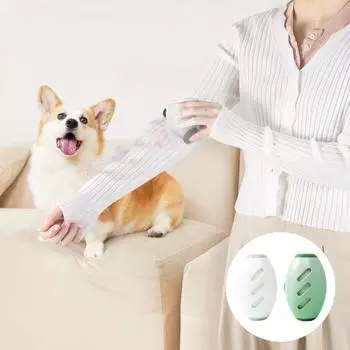 Шарик, инструмент для чистки шерсти домашних животных, сильная адгезия, легко чистить, компактный размер, портативный ворс для путешествий белый/серый