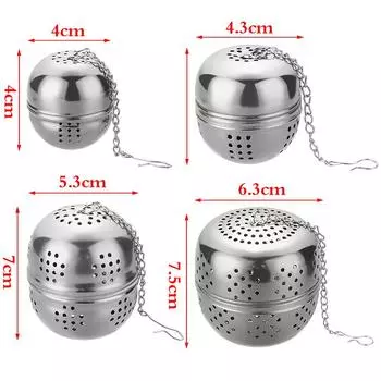 Шарик из нержавеющей стали для утечки чая, шарик для утечки чая, сетчатый фильтр, ситечко для заварки чая