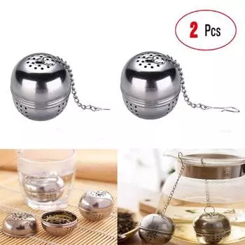 Шарик из нержавеющей стали, сетчатый фильтр для чайных листьев, травяной фильтр, диффузор One Size серебряный