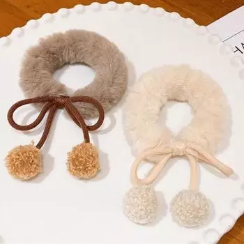 Шарик из овечьих волос Веревка для волос вишневого цвета Милая девушка с бантиком Петля для волос Мяч Украшение для волос Эластичные ленты для волос