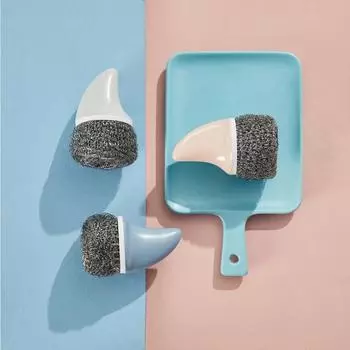 Шарик-присоска с ручкой из стальной проволоки, шарик из нержавеющей стали, щетка для чистки кастрюль, санитарная щетка для кастрюль