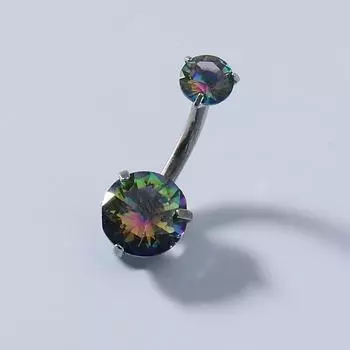 Шарик с тремя когтями, изысканный цвет, циркониевое кольцо для пупка, пряжка для пупка, аксессуары, ювелирные изделия для пирсинга из розового золота