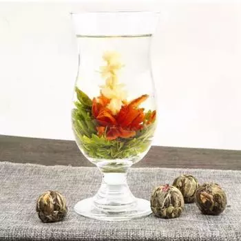 Шарики цветущего чая ручной работы Экологичные натуральные травы Роскошные цветущие чайные цветы Китайский зеленый чай B