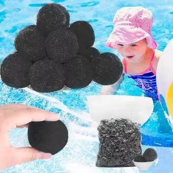 Шарики для фильтра для бассейна. Долговечный шарик из волокна для фильтров бассейна. Многоразовое использование. Экологичное фильтрование. A