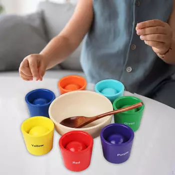 Шарики в стаканчиках Монтессори-игрушка Подарки на День святого Валентина для детей Красочные развивающие сенсорные игрушки