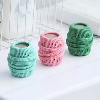 Шариковая губка для чистки белья с добавлением жидкости, обеззараживающее средство для чистки одежды из ТПЭ, капсулы для стирки с защитой от намотки, машинное удаление волос розовый