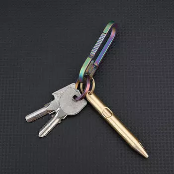 Шариковая мини-ручка с выдвижным стержнем Business Signature Compact со сменным стержнем золотой