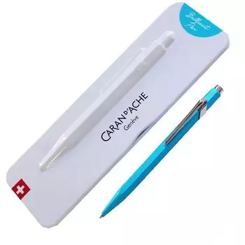 Шариковая ручка CARAN 849 Цвет матовый X бирюзовый Металлическая банка Обычная импортная продукция D ACHE на масляной основе NF0849-681 бирюзовый